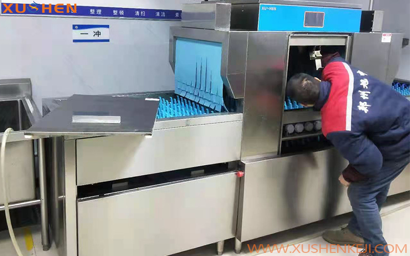 飯店洗碗機(jī)，旭申長(zhǎng)龍式洗碗機(jī)，鄭州洗碗機(jī)廠家