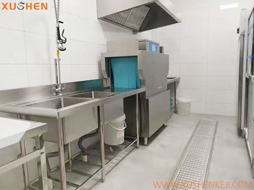 智能商用洗碗機(jī)-通道式洗碗機(jī)客戶現(xiàn)場